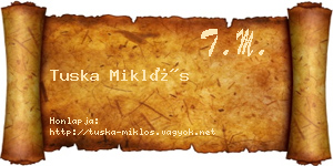 Tuska Miklós névjegykártya