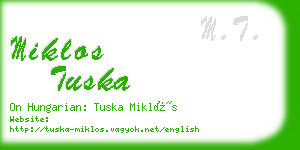 miklos tuska business card